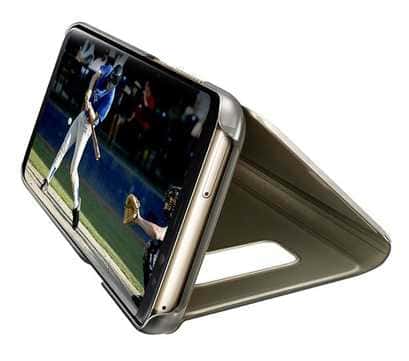 كفر جوال سامسونج جالكسي اس 8 ذهبي سامسونج Samsung Galaxy S8 Clear View Standing Cover 