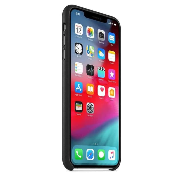 كفر جلدي أصلي لآيفون XS Max  من Apple - أسود