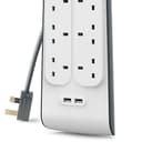 وصلة كهرباء ب 6 مداخل 6Way Surge Protection Strip - BELKIN