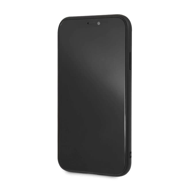 bmw genuine leather hard case with imprint logo for iphone xr taupe