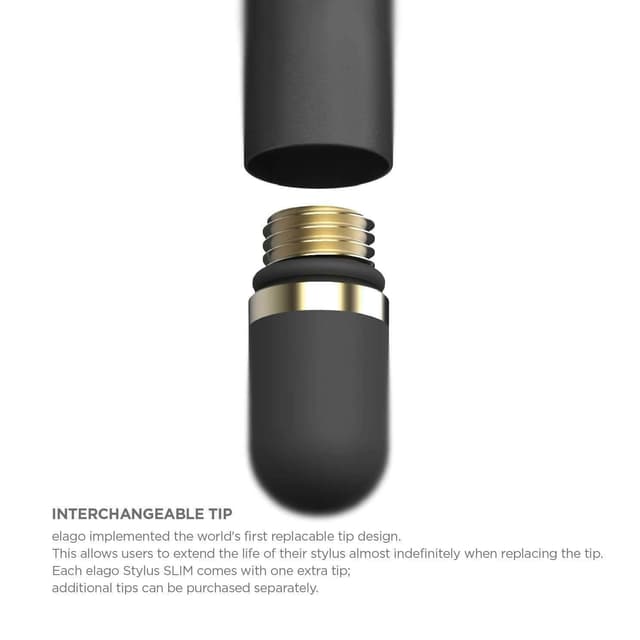 قلم للجوال لمس ايلجو أسود Elago Slim Stylus Pen
