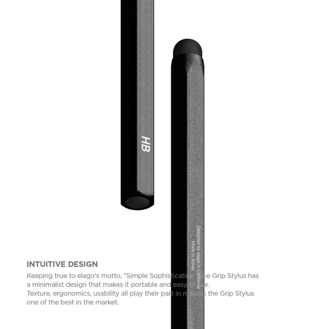 قلم جوال لمس لجميع انواع الجوالات ايلجو أسود Elago Stylus Pen Hexa Type