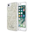 كفر ايفون 8/7 - رمادي KATE SPADE NEW YORK Protective Clear Glitter Case for iPhone 8/7 Gold Glitter