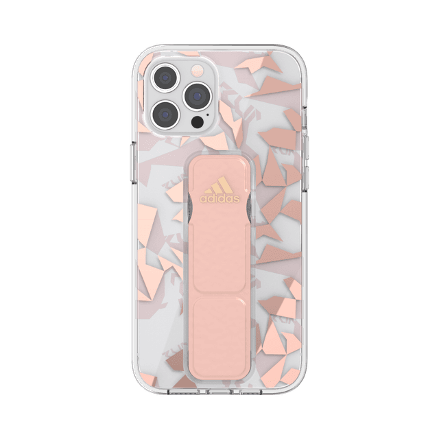 كفر مع حامل Adidas - SPORT Apple iPhone 12 Pro Max Clear Grip Case or Stand - زهري