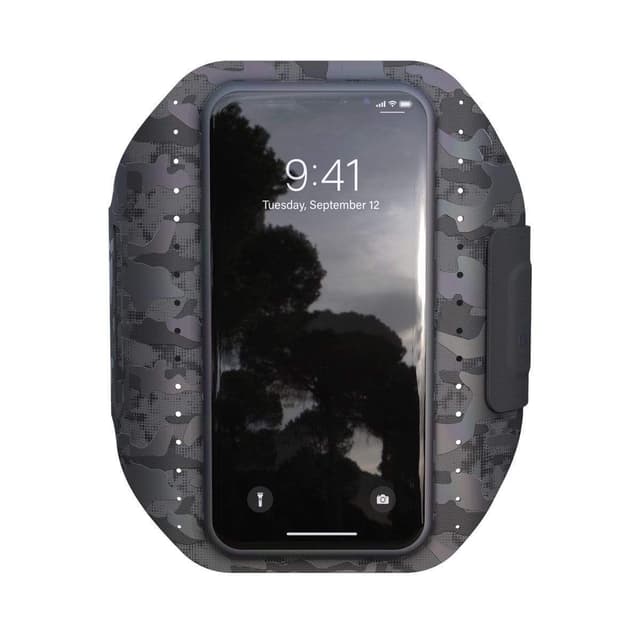 adidas originals universal sports armband l phone holder touchscreen compatible adjustable strap reflective denim print 3x pockets including a key pocket fits up to 6 5 phone black