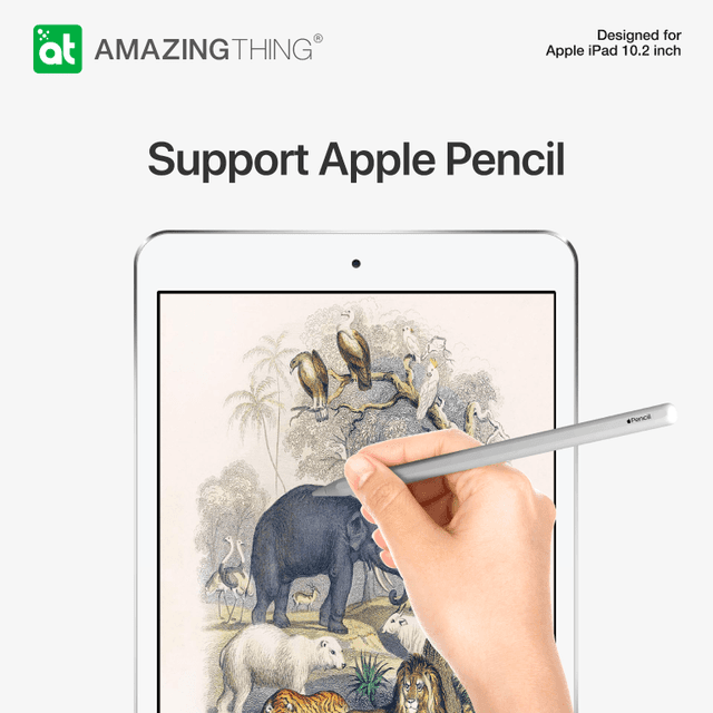شاشة حماية AMAZINGTHING - AT IPAD 10.''2.5D F.COV.ANTI -BACTERIAL GLASS CRYSTAL