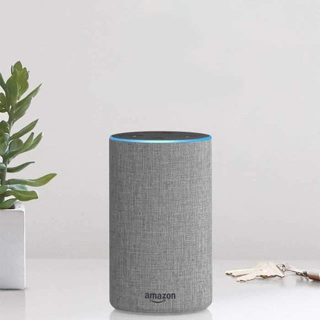 مكبر صوت ذكي Echo من  Amazon  (الجيل الثاني) -  قماش رمادي