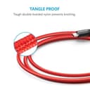 سلك أنكر باورلاين+ميكرو يو أس بي بطول 6 أقدام أحمر Anker PowerLine+ Micro USB Cable 6ft - Red