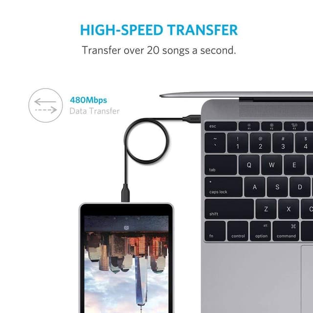 كابل توصيل USB-C إلى USB-C 2.0 90سم ANKER POWERLINE III - أسود