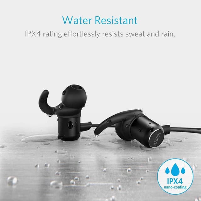 سماعات أنكر ساوندبودز سليم أسود (أوفلاين) Anker SoundBuds Slim UN  Black Offline - 172466