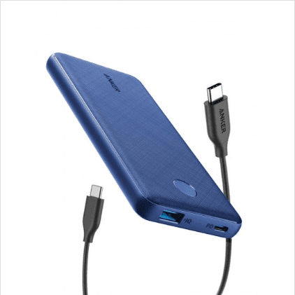 anker powercore iii slim 10000 pd fabric blue
