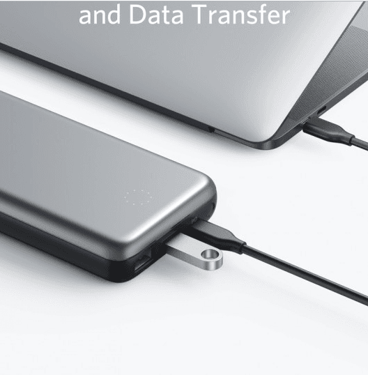 باور بانك 19000mAh ANKER POWERCORE+ PD - أسود