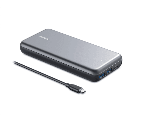 باور بانك 19000mAh ANKER POWERCORE+ PD - أسود