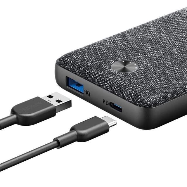 باور بانك بطارية أنكر 20000mAh أسود قماشي ANKER POWERCORE ESSENTIAL PD