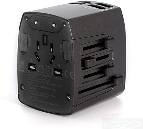 anker universal travel adapter with 4 usb black