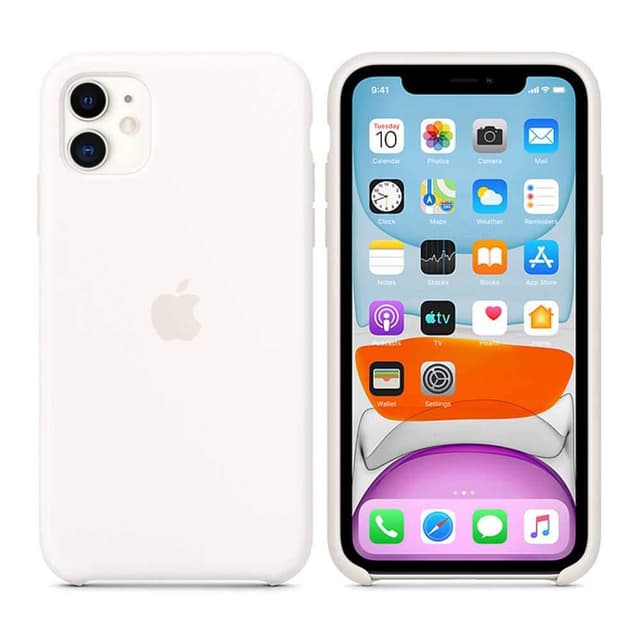 apple iphone 11 silicon case white