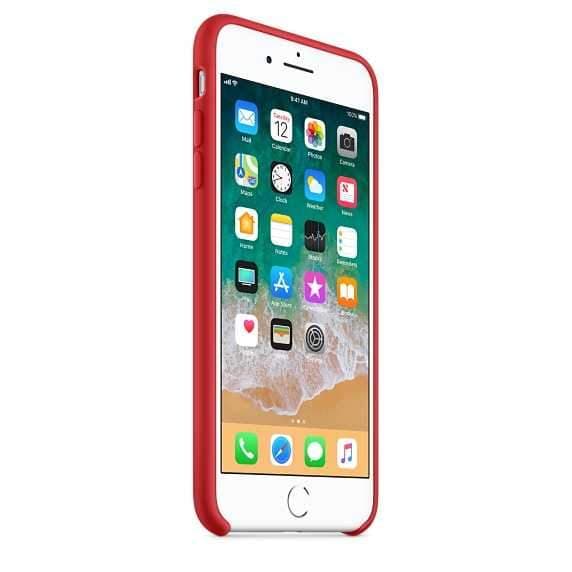 كفر جوال ايفون 8 بلس وايفون 7 بلس باللون الاحمر سيليكون من ابل Apple iPhone 8 Plus / 7 Plus Silicone Case Red - 174270