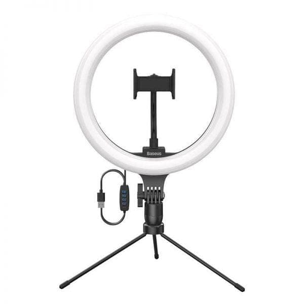 baseus selfie ring light with long tripod stand cell phone holder