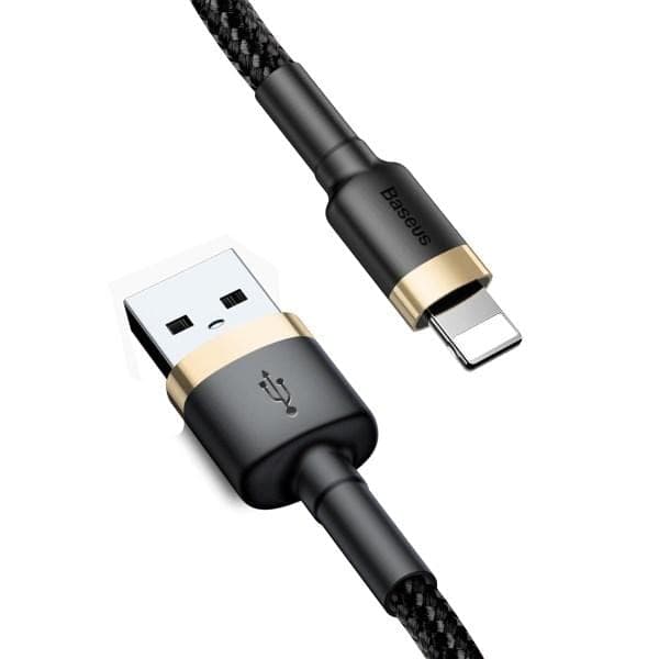 كابل Baseus cafule Cable USB For iP 2A  3متر - أسود/ذهبي
