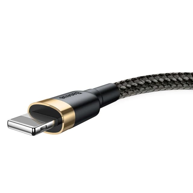 كابل Baseus cafule Cable USB For iP 2A  3متر - أسود/ذهبي