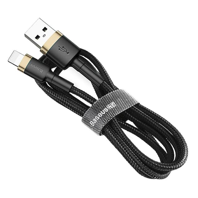 كابل Baseus cafule Cable USB For iP 2A  3متر - أسود/ذهبي