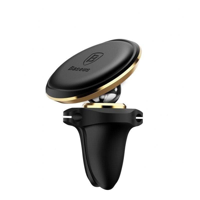 baseus magnetic air vent car mount holder with cable clip gold