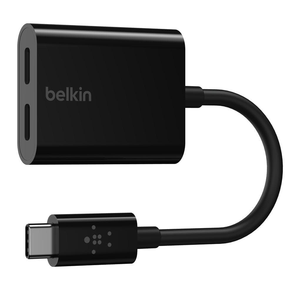 belkin rockstar 3 5mm audio usb c charge adapter 2 port adapter for audio and charging for ipad pro 12 9 11 samsung galaxy s20 lite ultra note20 10 other compatible devices