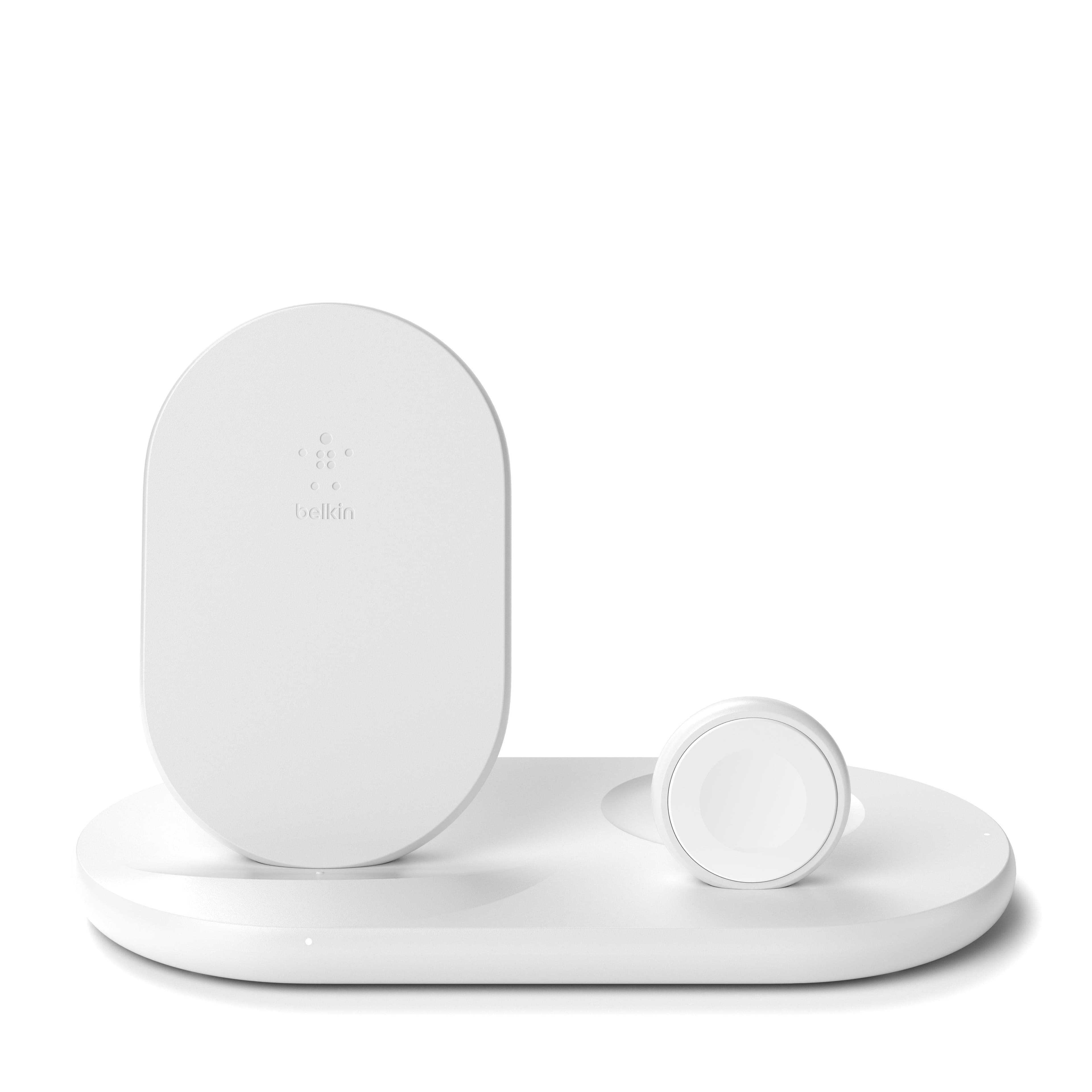 لوح شحن لاسلكي ثلاثي Belkin - Wireless Charging - 10W - أبيض
