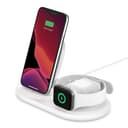 belkin boost charge 3 in 1 wireless charger 10w fast qi certified for iphone 11 11pro 11 pro max xs max xr xs x 8 plus 8 apple watch series 5 4 3 2 1 airpods pro qi enabled devices white