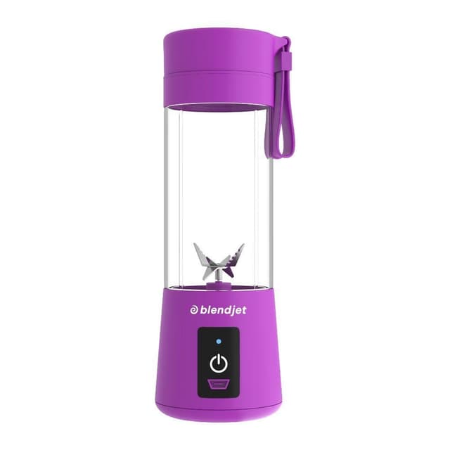 blendjet v1 portable blender worlds most powerful compact 12oz blender 22 000 rpm 6 stainless steel blades ice crasher usb charging self cleaning built in safety feature bpa free purple