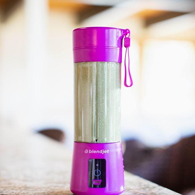 blendjet v1 portable blender worlds most powerful compact 12oz blender 22 000 rpm 6 stainless steel blades ice crasher usb charging self cleaning built in safety feature bpa free purple