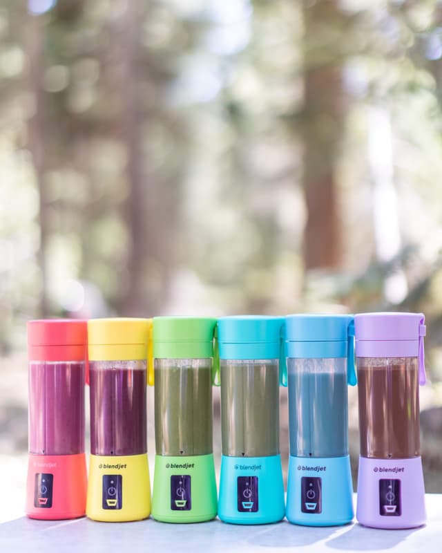 blendjet v1 portable blender worlds most powerful compact 12oz blender 22 000 rpm 6 stainless steel blades ice crasher usb charging self cleaning built in safety feature bpa free purple