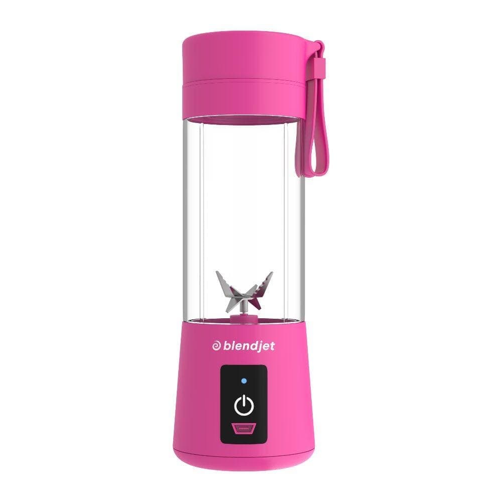 blendjet v1 portable blender worlds most powerful compact 12oz blender 22 000 rpm 6 stainless steel blades ice crasher usb charging self cleaning built in safety feature bpa free hot pink
