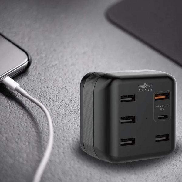 شاحن Brave 6 Ports Smart Power Adapter 45W