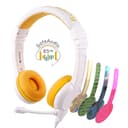 buddyphones school plus kids headphones high performance beam mic detachable buddycable for sharing foldable cushioned headband a ellow