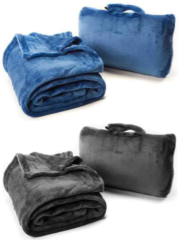 cabeau fold n go blanket charcoal black