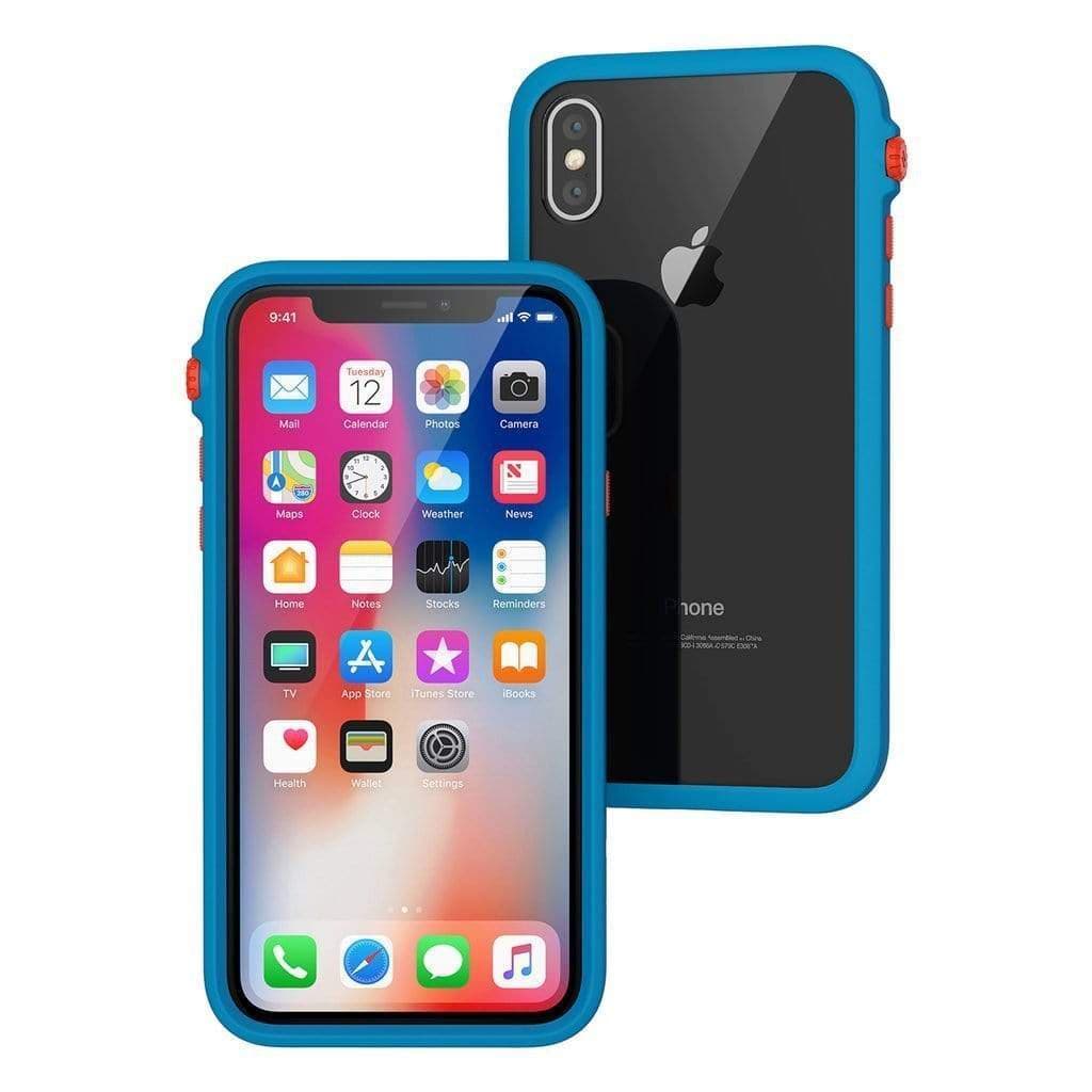 كفر سيلكون لهاتف iPhone XS/X أزرق Impact Protection Case - CATALYST
