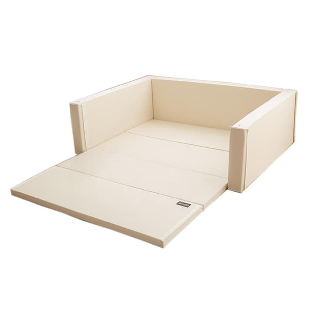 سرير أطفال متعدد الاستخدامات مقاس كبير Ggumbi Twin Star Extra Large - عاجي