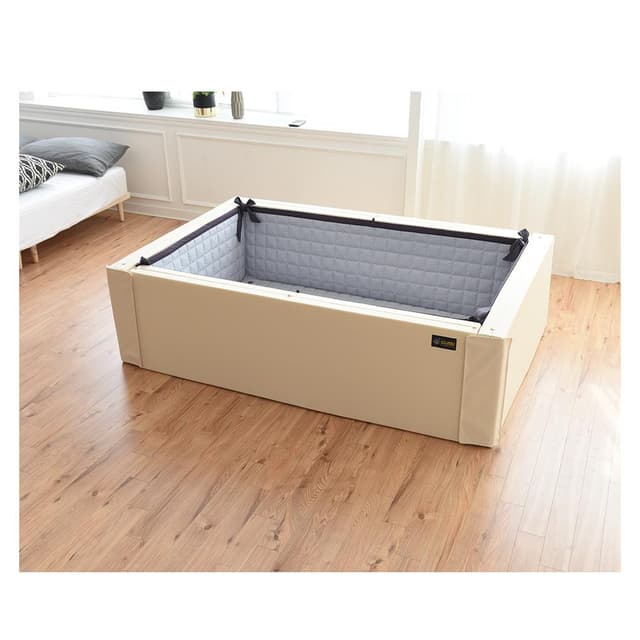 سرير أطفال متعدد الاستخدامات مقاس كبير Ggumbi Twin Star Extra Large - عاجي