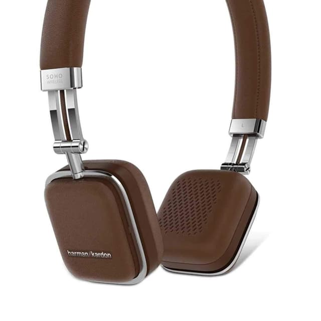 harman kardon soho bluetooth wireless on ear headset brown