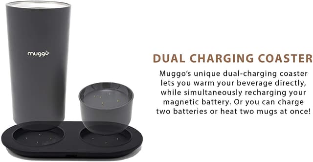 Muggo 12 oz temperature control mug with 3 hour battery life