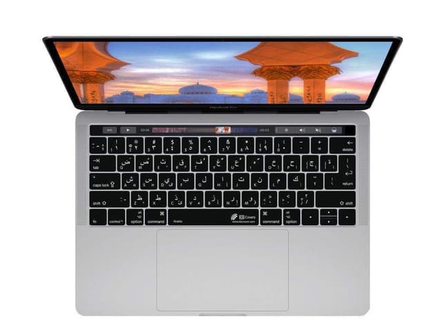 كفر لوحة مفاتيح باللغة العربية KB Covers - Keyboard Cover for MacBook Pro - 13 / 15 بوصة - شفاف