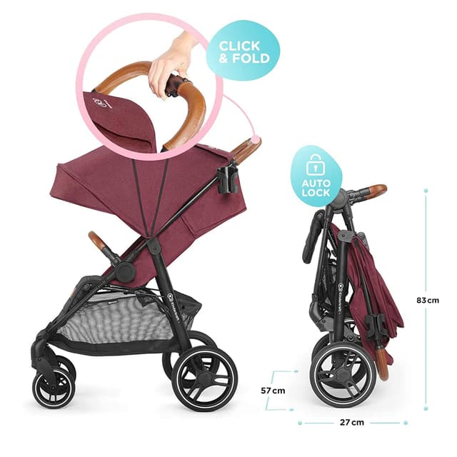 عربة لون خمري Kinderkraft GRANDE LX