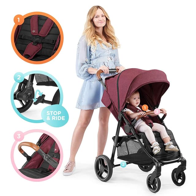 عربة لون خمري Kinderkraft GRANDE LX