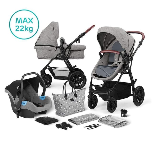 عربية اطفال قابلة للطي رمادية كيندر كرافت kinderkraft Grey Foldable Carriage