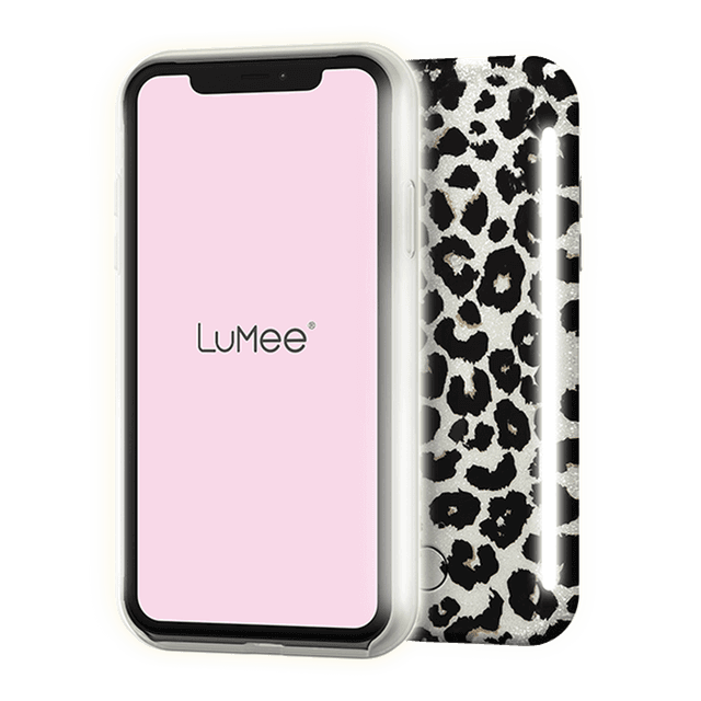 lumee duo case for iphone 11 leopard glitter
