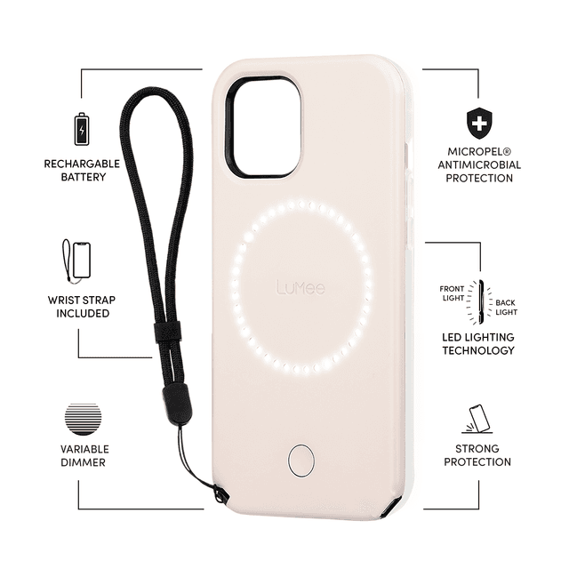 كفر Lumee - Halo Selfie Case for Apple iPhone 12 Pro - زهري