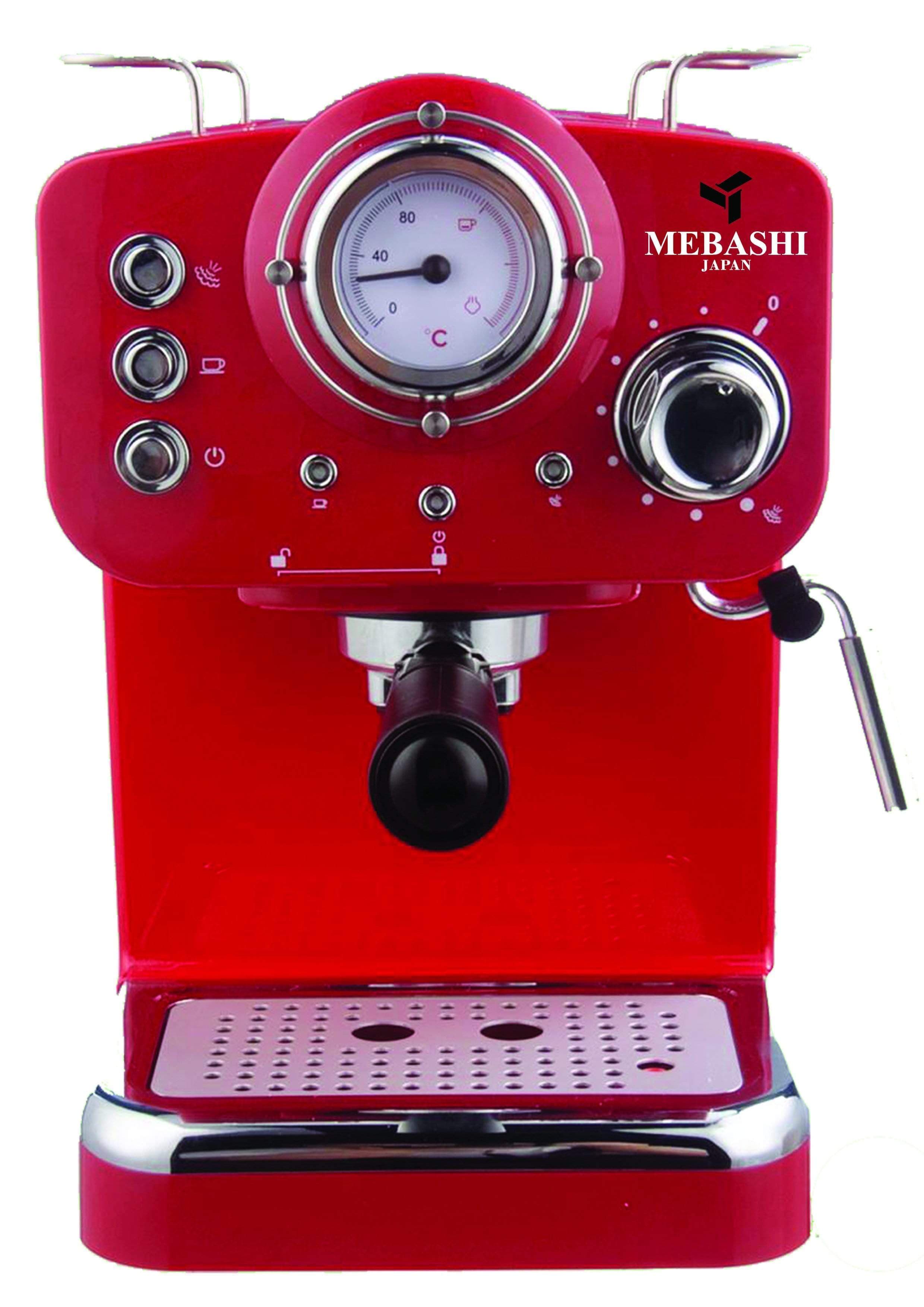 mebashi espresso coffee machine me ecm2009 red
