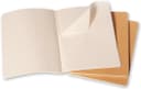 moleskine cahier journal set 3 notebooks with plain pages cardboard cover with visible cotton stiching color kraft brown extra large 19 x 25 cm 120 pages