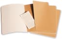 moleskine cahier journal set 3 notebooks with plain pages cardboard cover with visible cotton stiching color kraft brown extra large 19 x 25 cm 120 pages